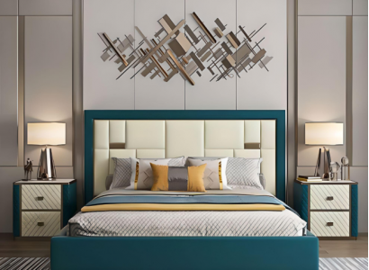 Luxus Schlafzimmer Bett Polster Design 180x200cm Doppel Hotel Betten Neu